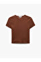 Crop Crew Neck Short Sleeve Slim Fit Basic Women's T-Shirt - 3