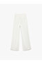 Viscose Fabric Pleated Detailed Pocket Palazzo Trousers - 5