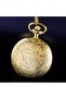 Gold Color Pocket Watch with Chain and Wheel Embroidered Sl12081 - 7