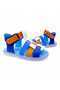 Orthopedic Men's First Step Baby and Kids Sandals Convertible S. Gcmcbr2415 White Cobalt Blue Orange - 4