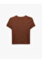 Crop Crew Neck Short Sleeve Slim Fit Basic Women's T-Shirt - 4