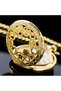 Gold Color Pocket Watch with Chain and Wheel Embroidered Sl12081 - 6