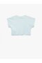 T-Shirt Short Sleeve Crew Neck Butterfly Embroidered Cotton - 2