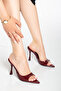 Rissoli Women's Burgundy Pointed Toe Heeled Sandals - 4