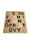 Dream Felt Covered Alphabet Puzzle, Turkish Alphabet, Wooden Find-And-Insert Puzzle, Educational Puzzle, Letter Learning