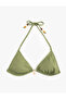 Crochet Detailed Beaded Triangle Bikini Top