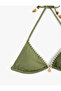 Crochet Detailed Beaded Triangle Bikini Top - 2