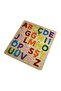 Parla Felt Covered Alphabet Puzzle, Turkish Alphabet, Wooden Insert-And-Remove Puzzle, Educational Puzzle, Letter Learning - 2