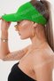 Knitwear Visor Hat with Hair Stickers - 9