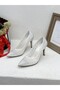 25Y4898 Stone Tul Detail 9cm Thin Heel Stiletto Shoes Women
