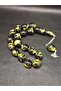 Yellow Black 17-Piece Mascot Powder Amber Prayer Beads