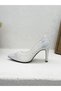 25Y4898 Stone Tul Detail 9cm Thin Heel Stiletto Shoes Women - 4