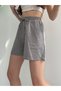 Women's Elastic Waist Pocket Linen Shorts - 2