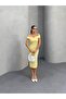Cross Patterned Ottoman Long Dress - 3