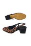 Women's Babet Black-Leopard Sandals Stylish Home Business Office Daily Block Heels Shoes - 4