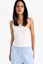 Slim Fit Slim Fit Single Shoulder Ribbed Camisole Tank Top A7453Ax25Sm