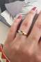 Women's 316 L Steel Zircon Single Stone Number Ring