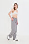 Gray Linen Wide Leg Trousers - 2