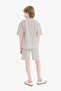 Boy's 2 Piece Set Striped Short Sleeve Polo T-Shirt Elastic Waist Shorts C2190A825Hs - 8