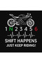 Hearth Beat Pulse Racing Motor Printed Tshirt 100% Licensed Cotton Premium T-Shirt - 3
