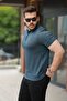 Men's Zipper Collar Short Sleeve T-Shirt - 2