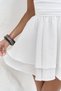 Zaneta Corsage Detailed Ecru Linen Mini Dress - 8