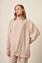 Women's Modal Trousers Suit Beige 30716 - 4