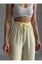 Women's Yellow Elastic Waist Palazzo Trousers - 5