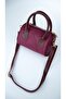 Women's Strap Leather Hand and Shoulder Bag New Season Stylish Design Width:17Cm Height:15Cm - 2