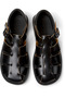 Men's Black Adjustable Sandals with Hook And Loop Strap, Soft Sole, Genuine Leather Don - 3