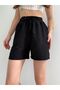 Women's Elastic Waist Pocket Linen Shorts - 2