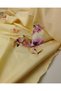 Soft Cotton Woven with Pink Flowers on Yellow (Width 140 cm X Length 310 cm) - 3