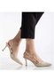 Women's Black Patent Leather Side Stylish Buckle Pointed Toe Heeled Shoes - 3
