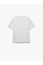 Label Detailed Short Sleeve Crew Neck Textured T-Shirt - 2