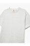 Label Detailed Short Sleeve Crew Neck Textured T-Shirt - 3