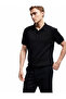 Viscose Polo Neck Short Sleeve Knitwear Sweater - 2