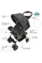 Bezik One Hand Fold Travel Stroller/Pram Suitable for Newborn/Infant/Baby/Kids with D - 4
