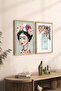 طقم طاولة MDF بإطار خشبي مكون من قطعتين مقاس 20 × 30 سم - موديل 10 - 2