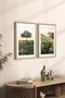 طقم طاولة MDF بإطار خشبي مكون من قطعتين مقاس 33 × 48 سم - موديل 6 - 2
