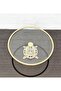 Glass Round Large Serving Plate 25 cm - Presentation Cast Gold Frame and Cast Foot - 2