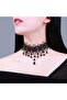 Vintage Black Lace Choker Necklace - 3
