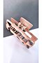 Women's Rectangular Leopard Pattern Latch Buckle - 5