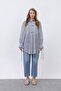 Women's Front Button Detailed Shirt - 10680Gml - Navy Blue - 2