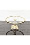 Glass Round Small Serving Plate 20 cm - Presentation Cast Gold Frame and Cast Foot - 2