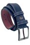 Navy Blue Children's Boy Faux Leather 3 cm Classic Belt - Xd-G5