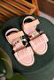 Elen Gathered Bead Detailed Women's Sandals - 5