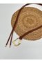 Tan Gold Buckle Knot Detailed Women's Belt Jacket Belt Shirt Belt - 3