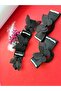Black Butterfly Elastic Bandana and Buckle Set - 4