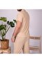 Men's Special Wrinkle Crinkle Fabric Summer Lycra Short Sleeve T-Shirt Tracksuit Set - 3