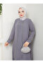 Anne Model Full Size Comfortable Fit Striped Patterned Stone Women's Dress 2024 - 5